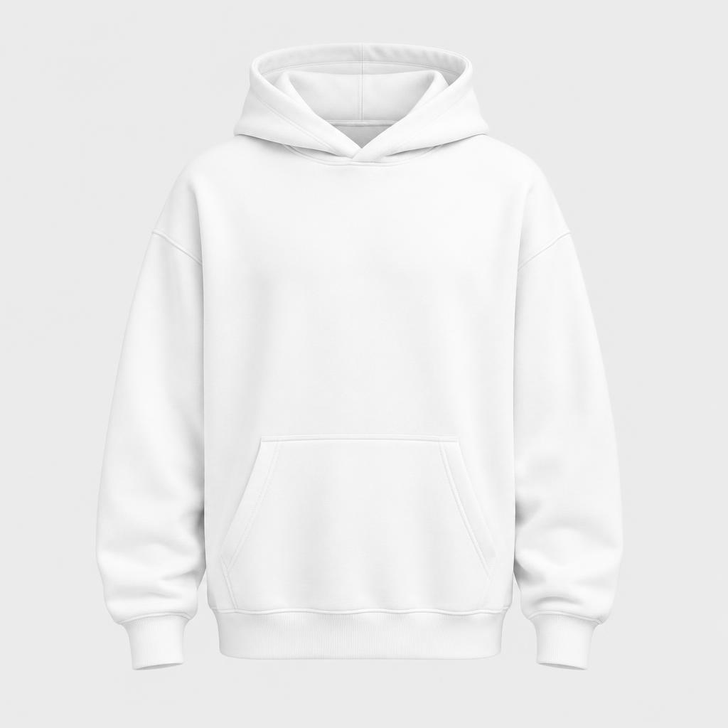 Customizable white hoodie